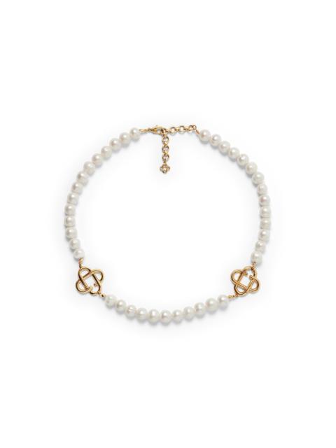 Medium Pearl Logo Necklace | Casablanca Paris
