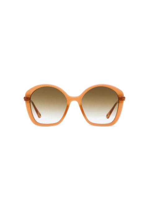 braided-detail oversized sunglasses