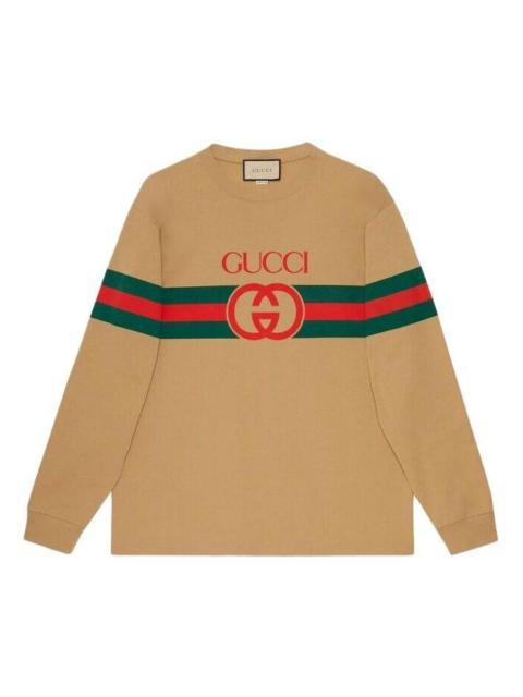 Gucci Long Sleeve New Logo T-Shirt 'Camel' 581903-XJET2-2094
