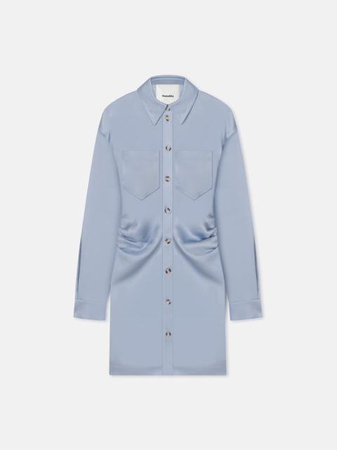 Draped Slip Satin Mini Dress