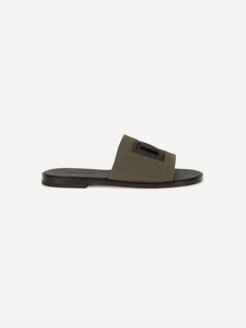 canvas slide Sandals