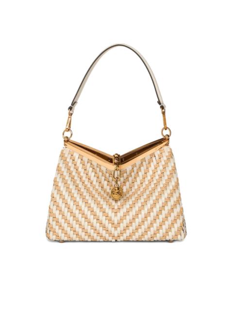 medium Vela woven leather shoulder bag