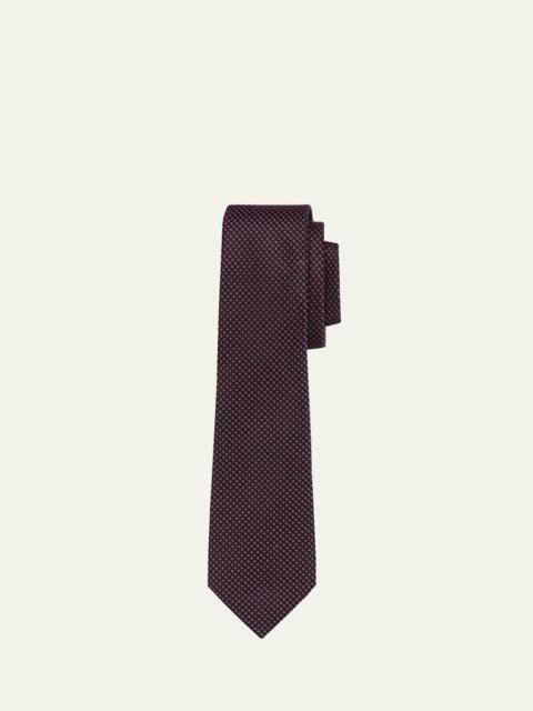 Men's Birdseye Jacquard Silk Tie
