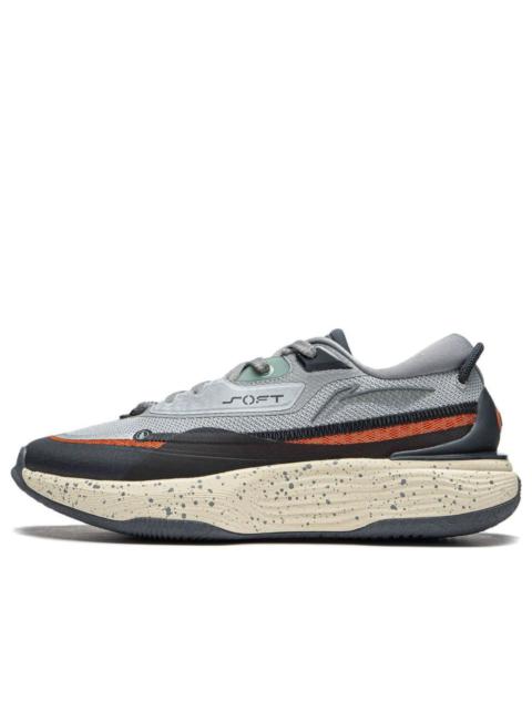 Li-Ning Soft Warm Fleece Sneakers 'Grey Orange' AGLT121-2