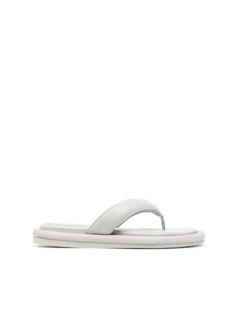 padded leather flip-flops