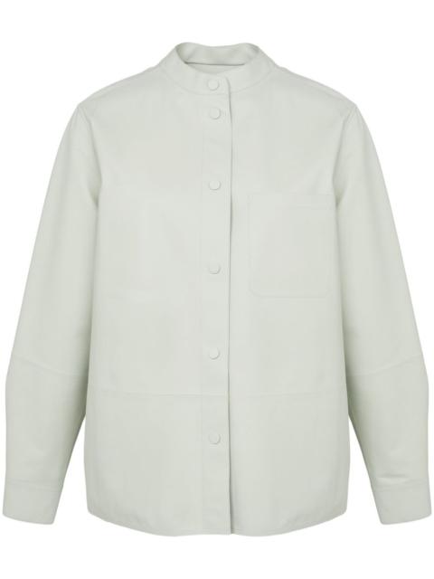 leather overshirt