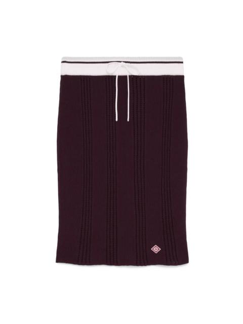 Cotton Knit Midi Skirt | Casablanca Paris