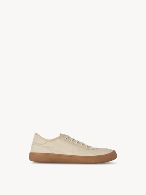 Canvas Sneaker in Viscose and Linen