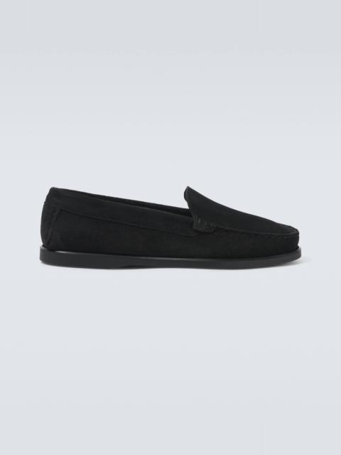 City suede loafers