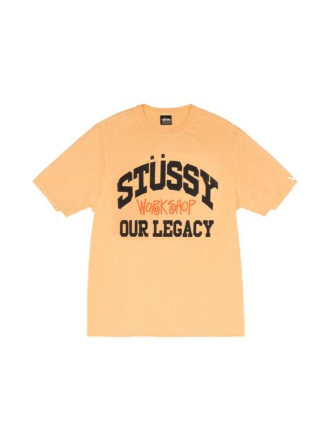 Stussy x Our Legacy Work Shop Collegiate Pigment Dyed Tee Peach