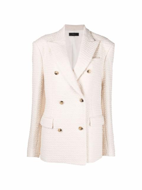 knitted double-breasted blazer