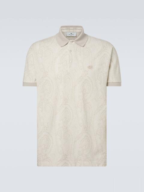 Paisley cotton polo shirt