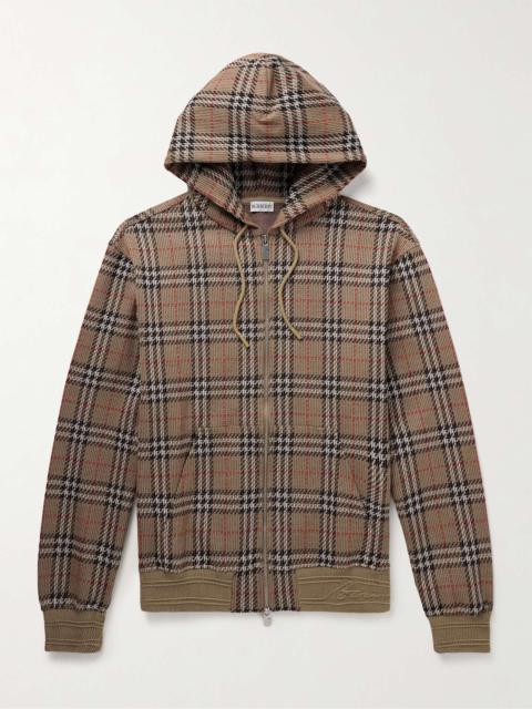 Burberry Checked Cotton-Blend Zip-Up Hoodie | REVERSIBLE