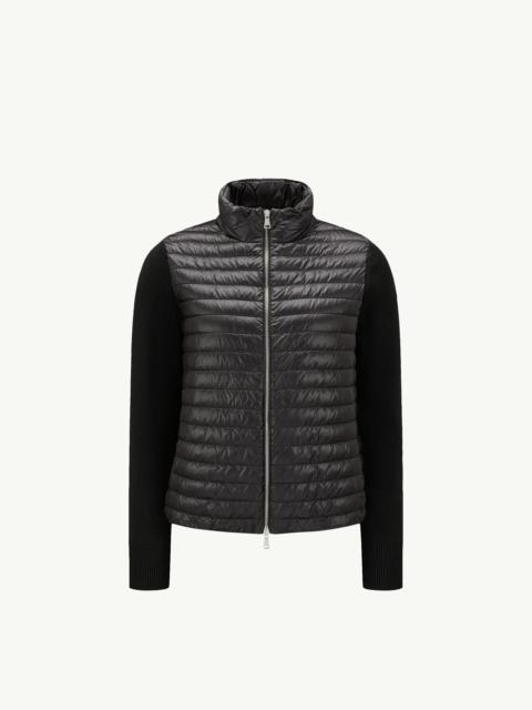 Padded Wool Zip-Up Cardigan