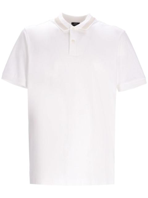 striped-collar polo shirt