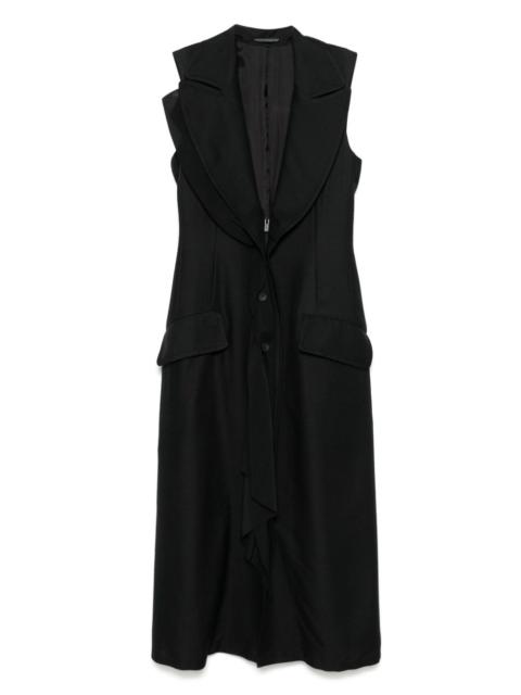 plunging V-neck midi dress