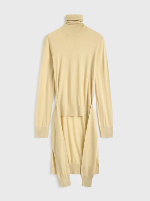 Double-sleeve turtleneck champagne