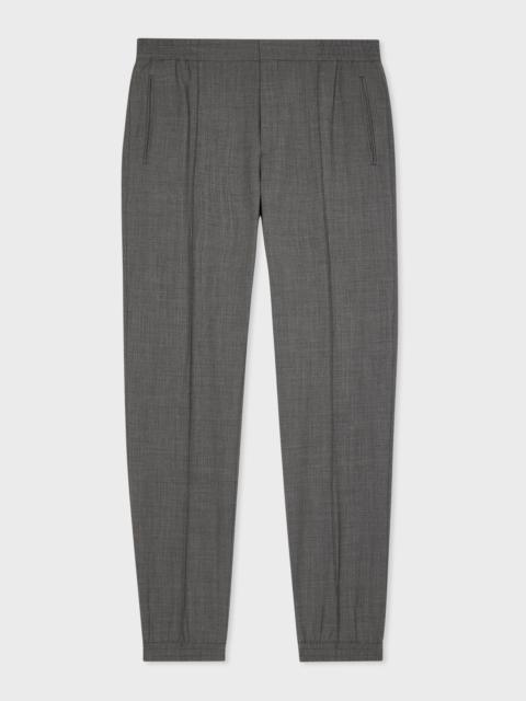 Grey Bi-Stretch Wool Cuffed Trousers