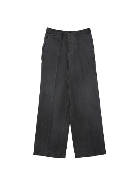 WIDE PANTS DMGD W BLACK