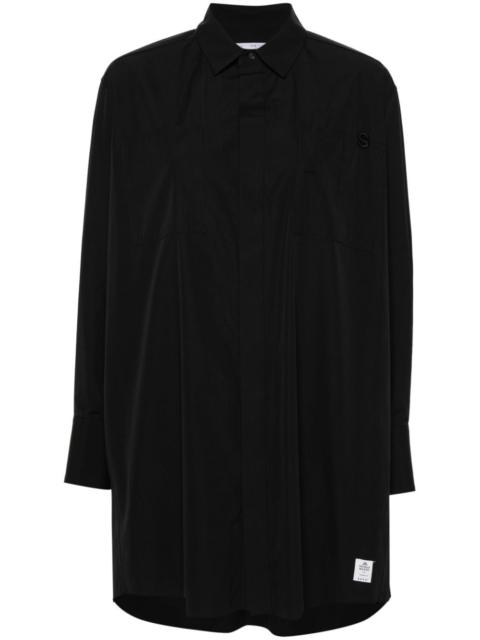 logo-embroidered poplin shirt