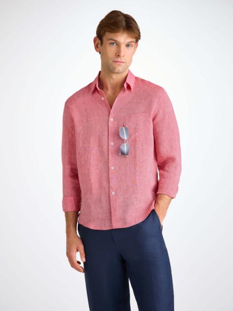 Men's Shirt Monaco Linen Red