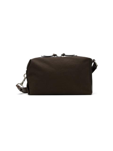 Brown Canvas & Lambskin Bag