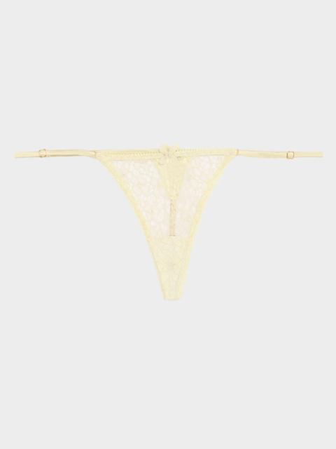 Vinca Beaded Floral Lace G-String