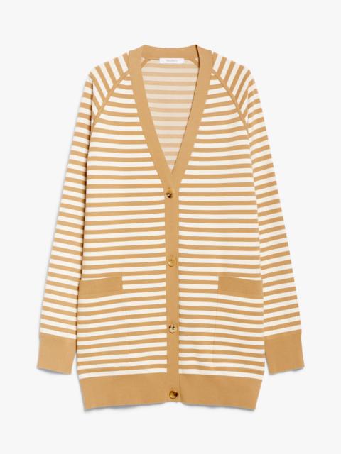 TENORE Jacquard viscose cardigan