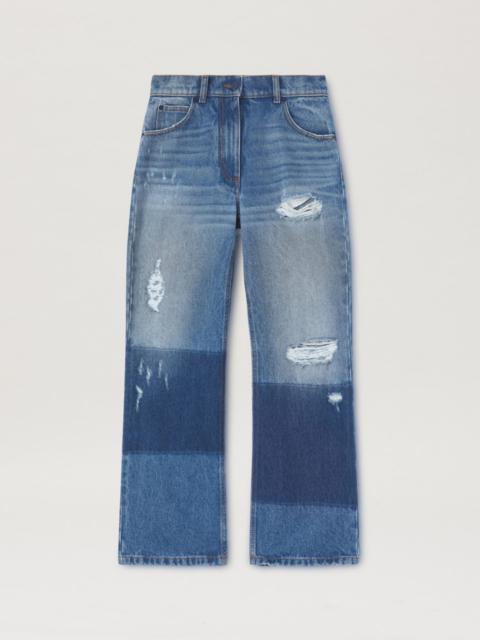 8 MONCLER PALM ANGELS DENIM PANTS