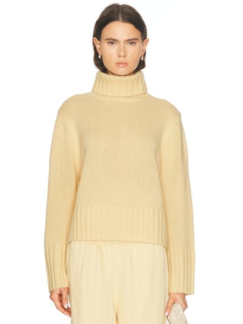 Cropped Jet Turtleneck Sweater