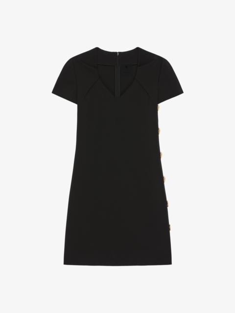 DRESS IN PUNTO MILANO WITH BUTTONS