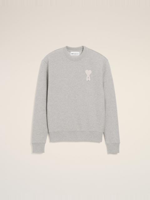 GREY COTTON KNITTED AMI DE COEUR SWEATSHIRT
