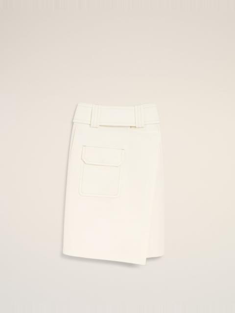 WHITE COTTON WRAP SKIRT