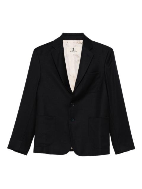 button-fastening wool jacket