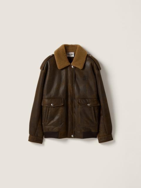 Shearling blouson jacket