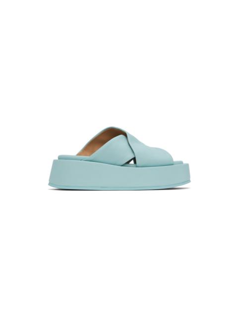 Blue Piattaforma Sandals