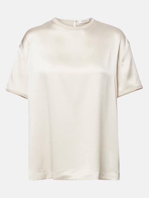 Silk satin T-shirt