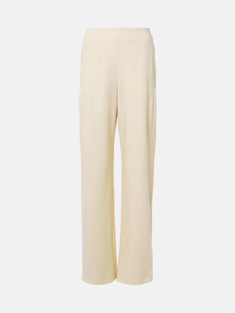 Larissa high-rise wool-blend wide-leg pants