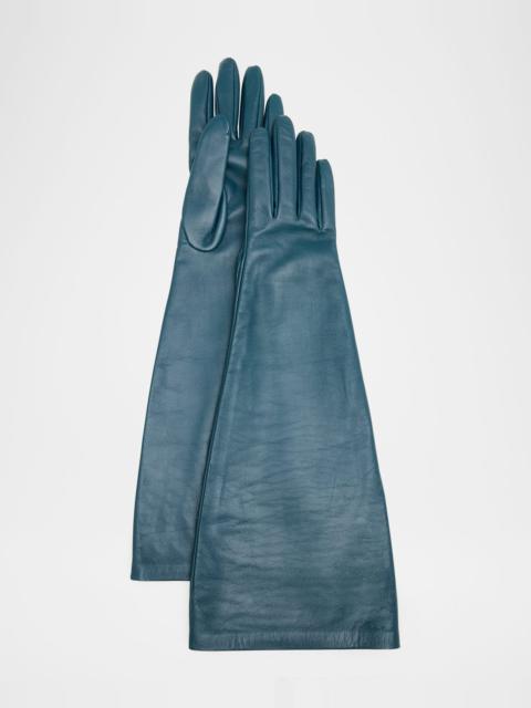 Long Leather Gloves