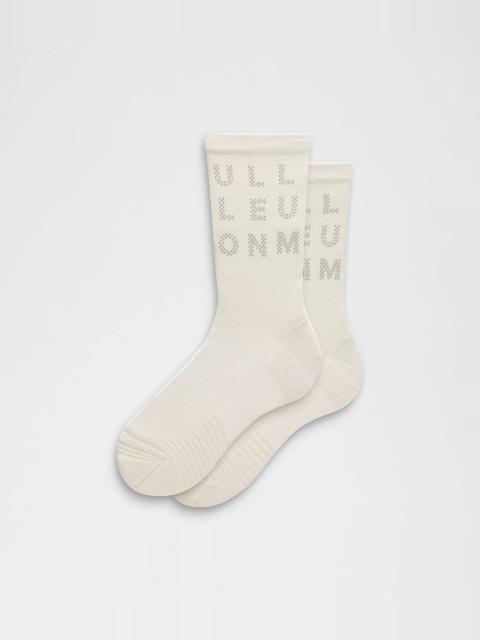 Unisex Power Stride Crew Socks *Reflective