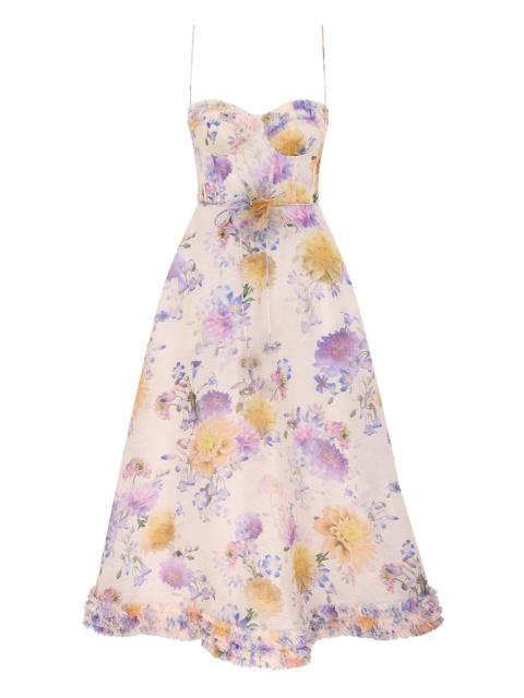 LUNA RUFFLE MIDI DRESS