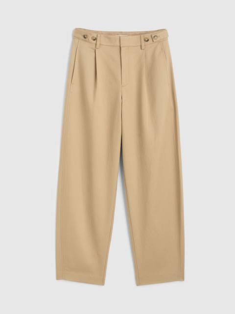 The Barrel-Leg Pant in Drapey Twill