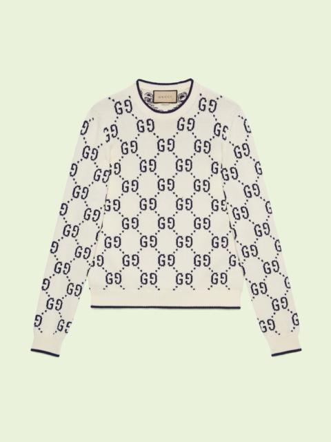 GG cotton knit sweater