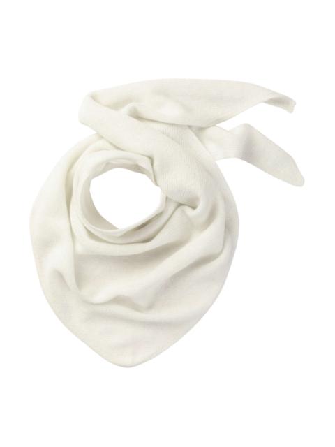 Gauzy Cashmere White Triangle Neck Tie