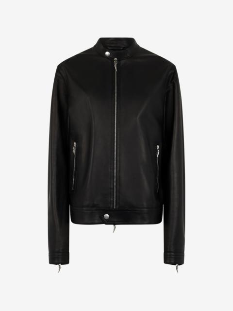 Biker Jacket With Fang Details