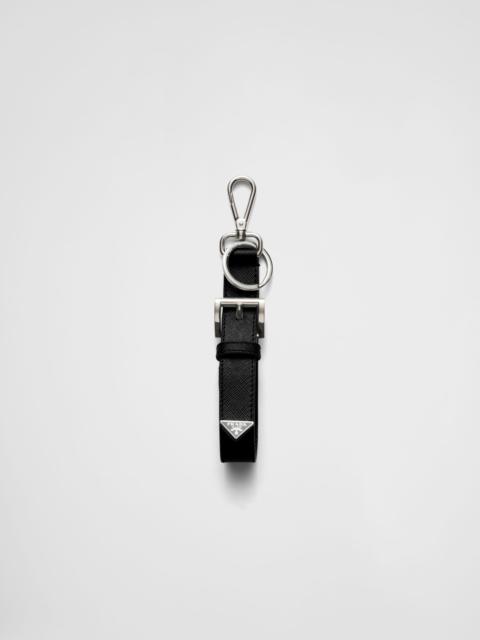 Saffiano leather key ring