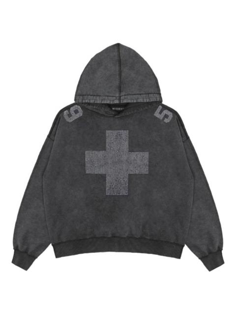 embellished-cross hoodie