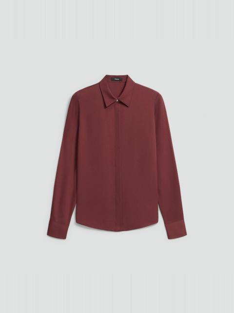 Fitted Shirt in Silk Georgette