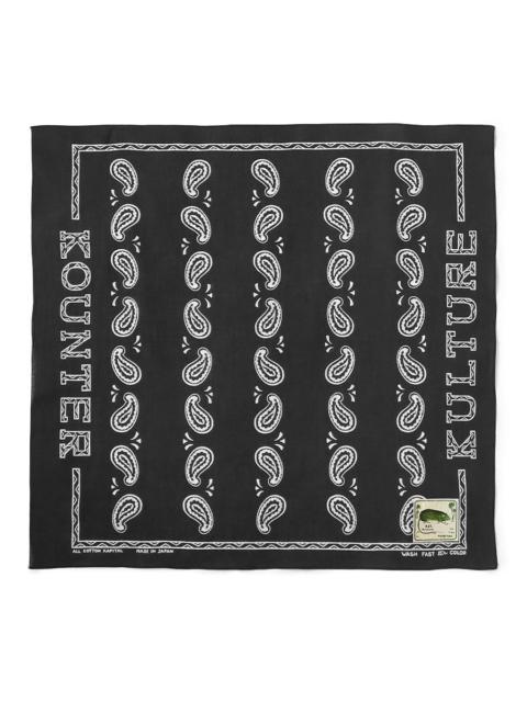 KAPITAL Fastcolor Selvedge Bandanna (KOUNTER KULTURE PECOS Paisley) 'Black'