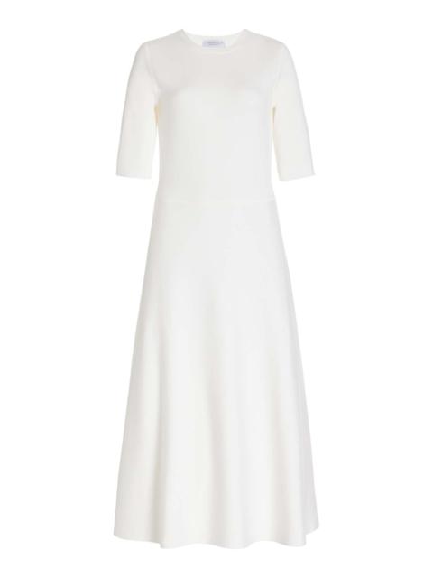 Seymore Knit Dress in Ivory Cashmere Wool with Silk